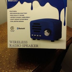 Bluetooth wireless , dark blue speaker